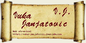 Vuka Janjatović vizit kartica